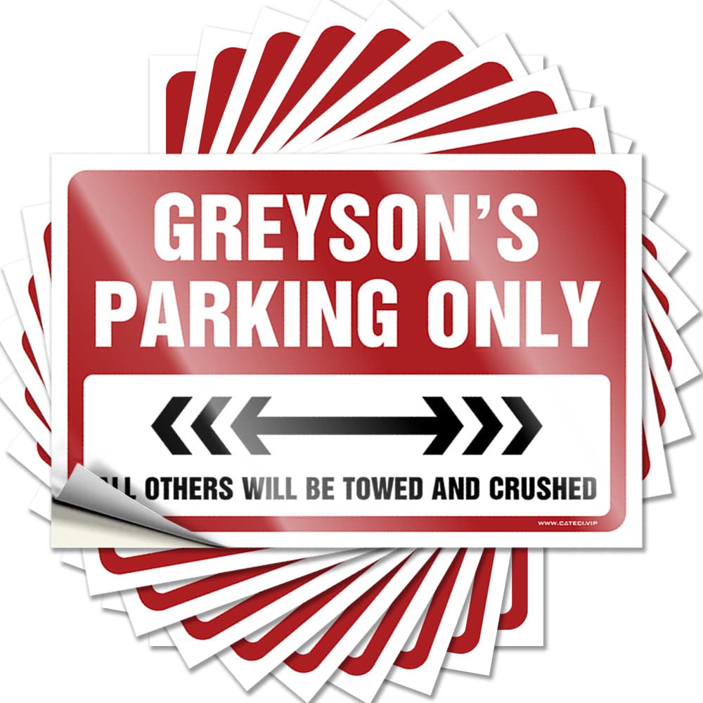 Back Yard Decorations Lettering Sticker Garage | Greyson's Parking Only Half Alcohol Sticker Pack(8X12CM)