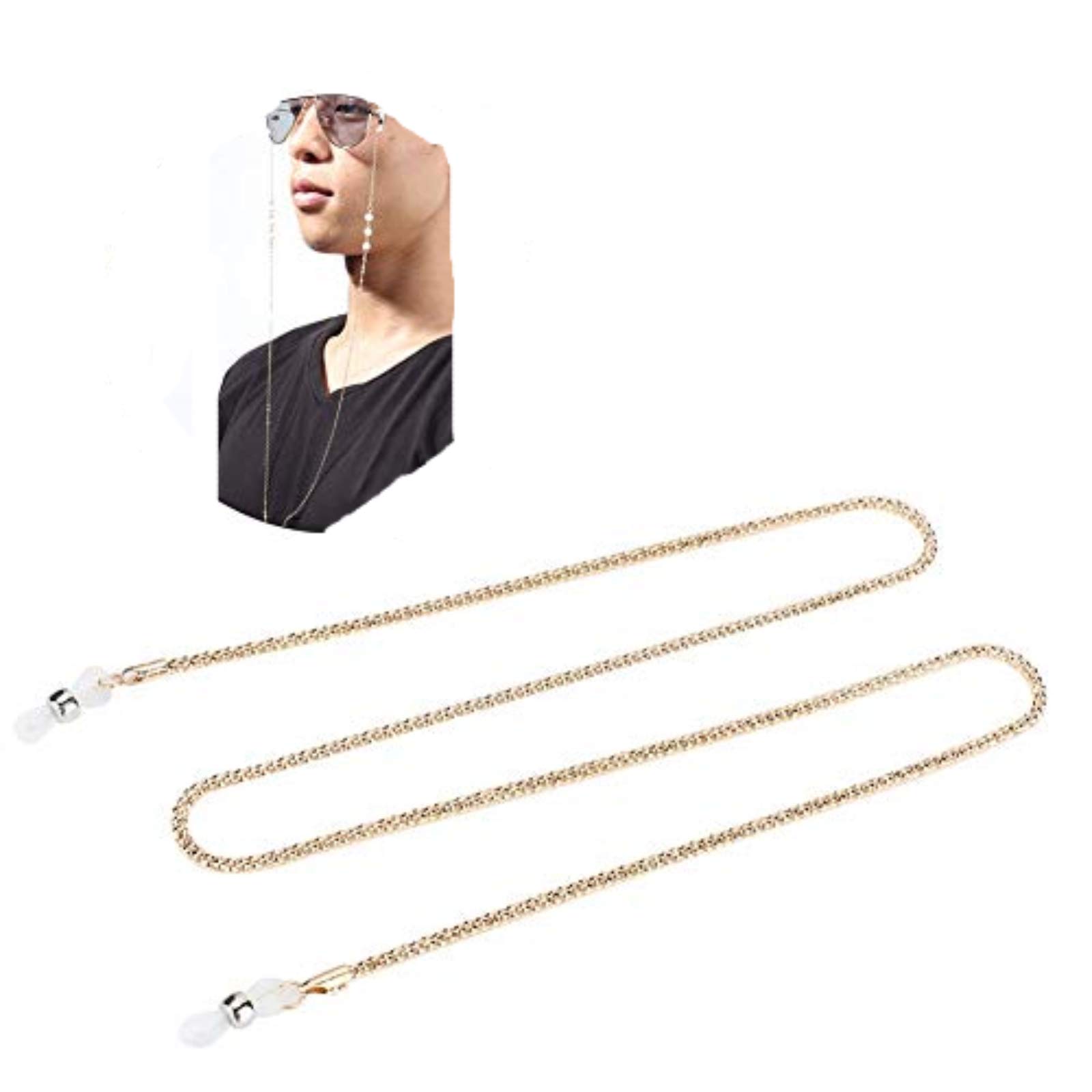 Salmue Metal Sunglasses Strap Chain, Anti-slip Eyeglass Chain, Alloy Sunglasses Chain, Reading Glasses Cord Holder