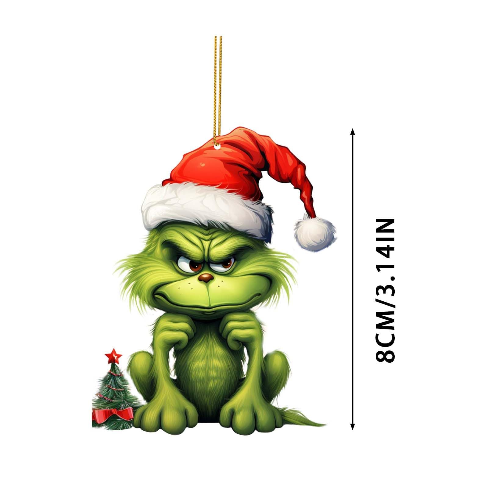 Grinch Weihnachtsbaum Anhänger - 8-teiliges Set Acryl Baumschmuck