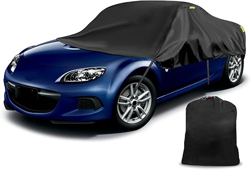 Miniatura 1 de Funda Oxford 300D para automóvil compatible con Mazda MX-5 1989-2023, fundas protectoras para todas las estaciones, resistente al viento, al polvo,