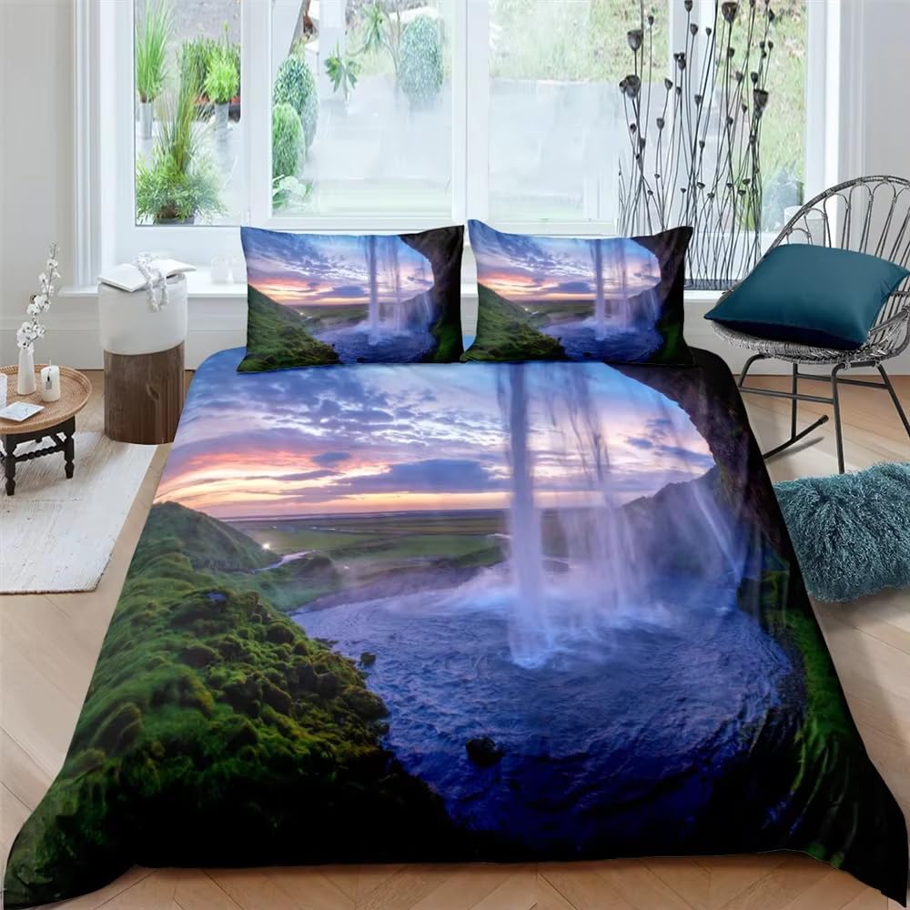 Housse de couette 90x190 cm fermeture éclair doux pour stopper la couette qui glisse