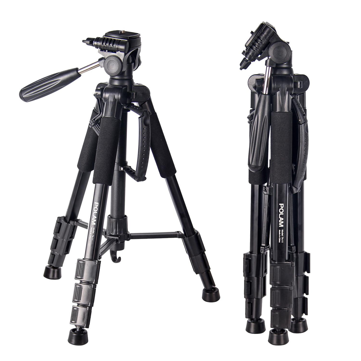 POLAM-FOTO TA-11 140cm/55 Camera Tripod for DSLR,Maximum Load Capacity up to 4kg Compatible with Most Mobile Phones,DSLR,GoPro Lightweight Travel Tripod with Portable Bag(Black) (B074C4QZ4D) Amazon Price History, Amazon Price Tracker