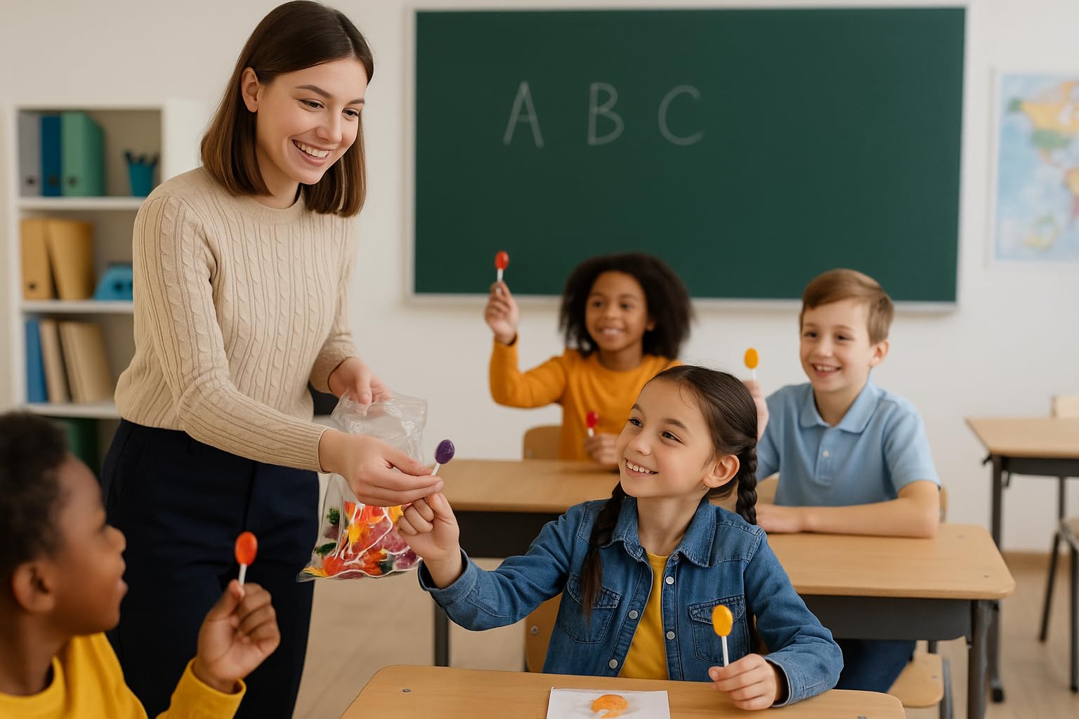 Classic Lollipops – Assorted Fruity Flavors, Individually Wrapped, Long-Stick Hard Candy – 2 lb Bulk Bag