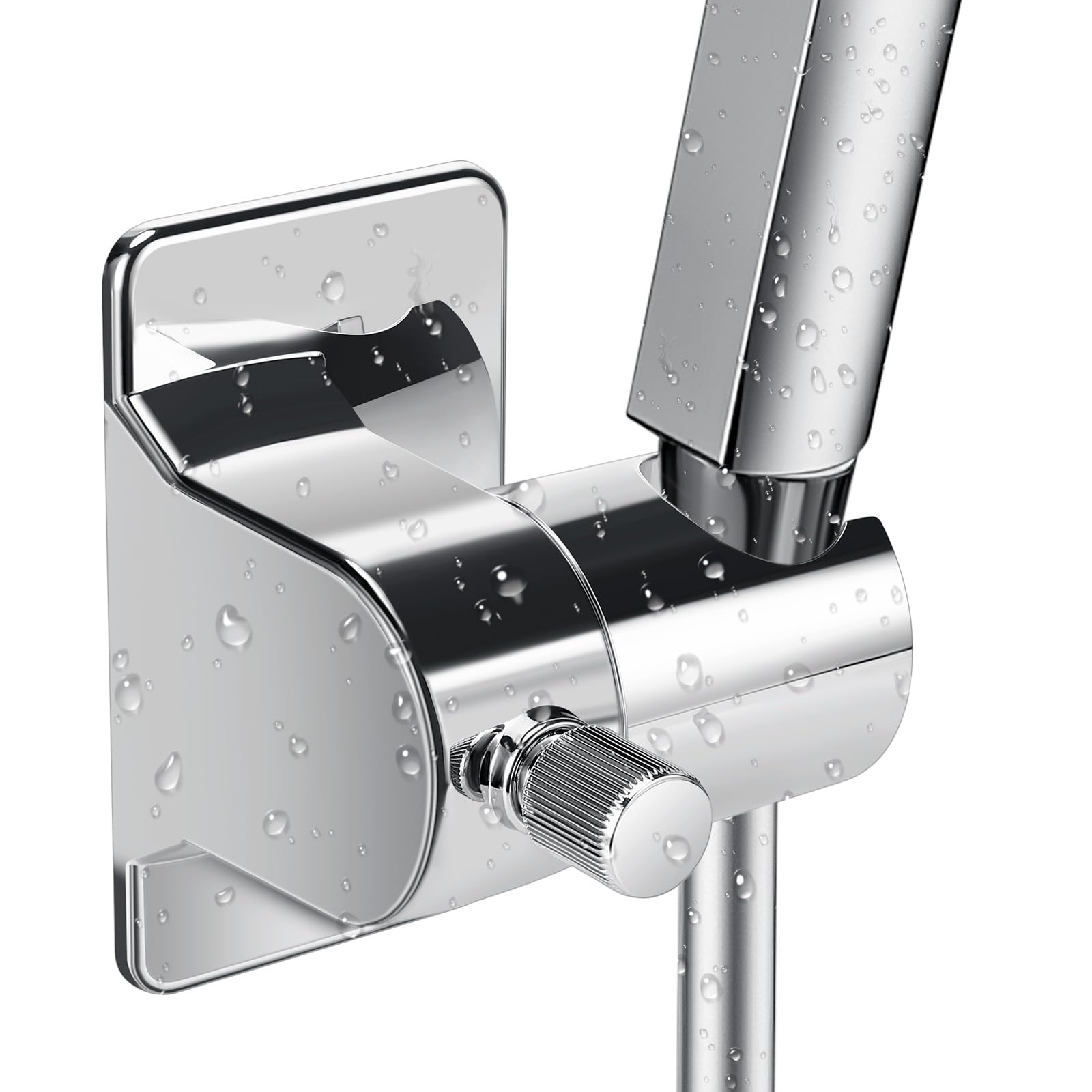 Supporto Doccia Ad Angolo Regolabile Ibergrif - Staffa Adesiva Senza Forare, Per Soffione - Foto 11