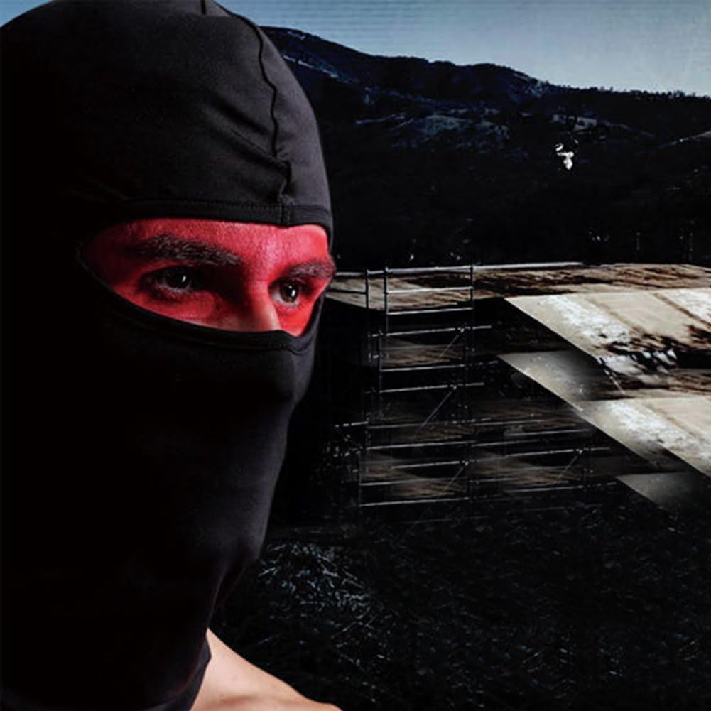 MKQPOWER Outdoor Sports Riding Ski Mask Balaclava Breathable Speed Dry Tactical Head Cover Motorcycle Cycling UV Protect Full Face Mask Black