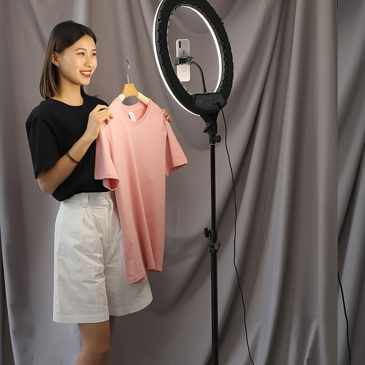 AITAF Sfondi Fotografici in Tessuto, Fondale Fotografici Pieghevole Resistente Alle Rughe e Lavabile per Studio Fotografia, Televisione, Zoom, YouTube (3x5M, Grigio)