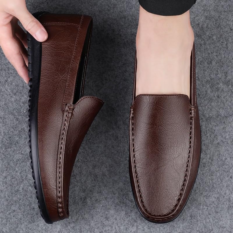 Mens Dress Shoes PU Leather Fashion Men Business Dress Loafers Pointy Black Shoes Oxford Breathable Formal Wedding Shoes2