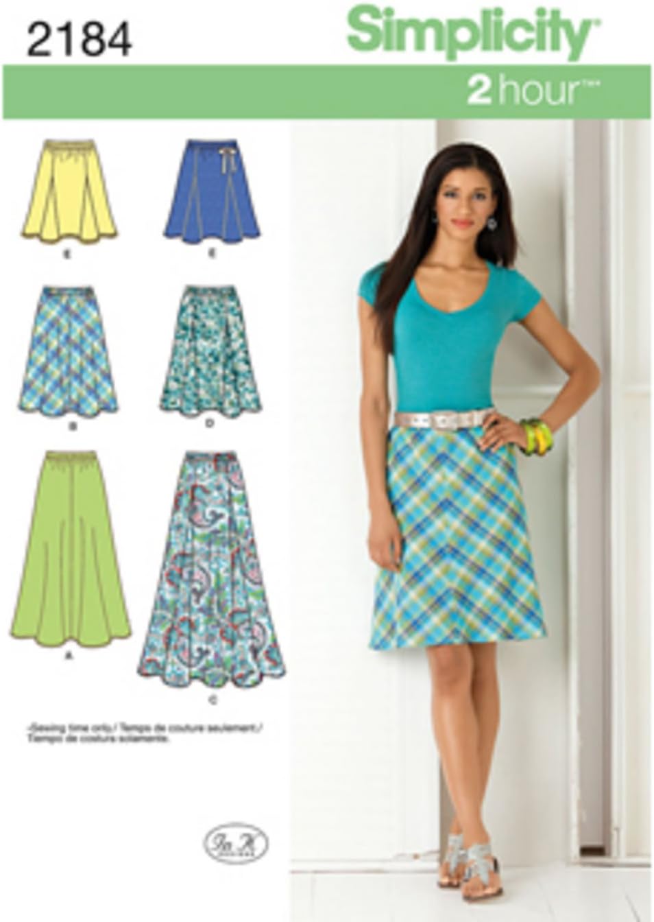Sewing Pattern 2184: Misses' Skirts, Size R5 (14-16-18-20-22)
