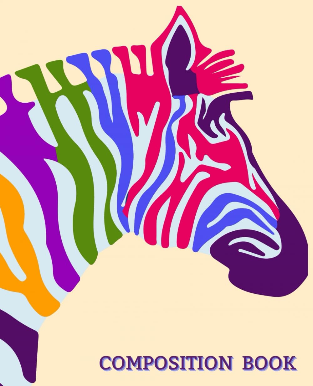Colorful Zebra Composition Book
