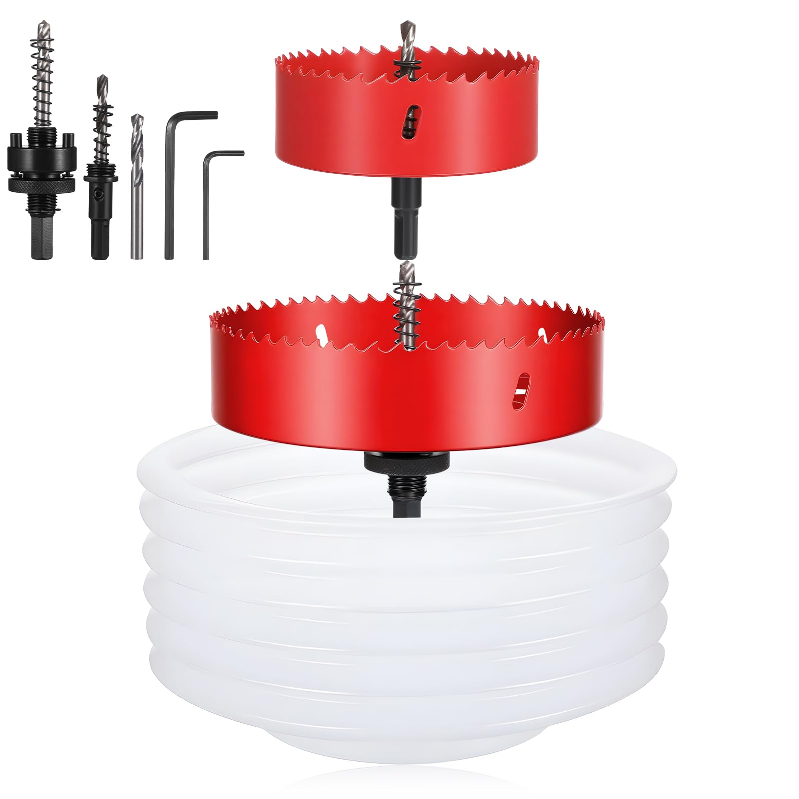 Hole Saws for Recessed Lights - Kit with Dust Catcher -1