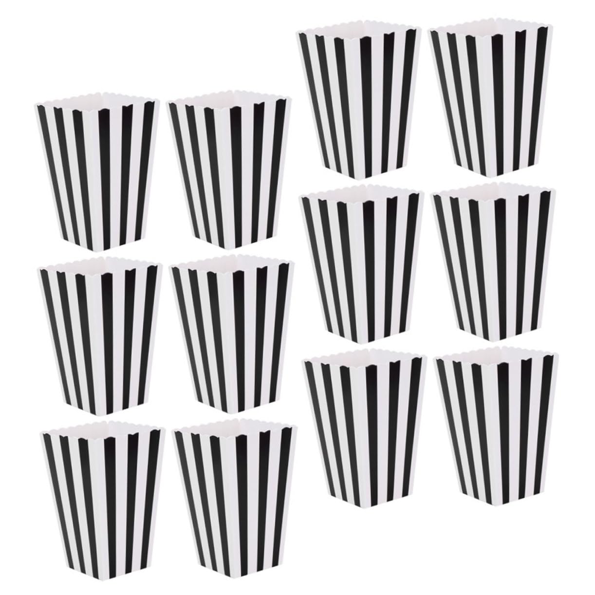 ABOOFAN 12Pcs Paper Popcorn Containers for Parties Movie Multi Functional Snack Boxes for Popcorn French Fries Treats Lightweight Safe Design for Serving Guests