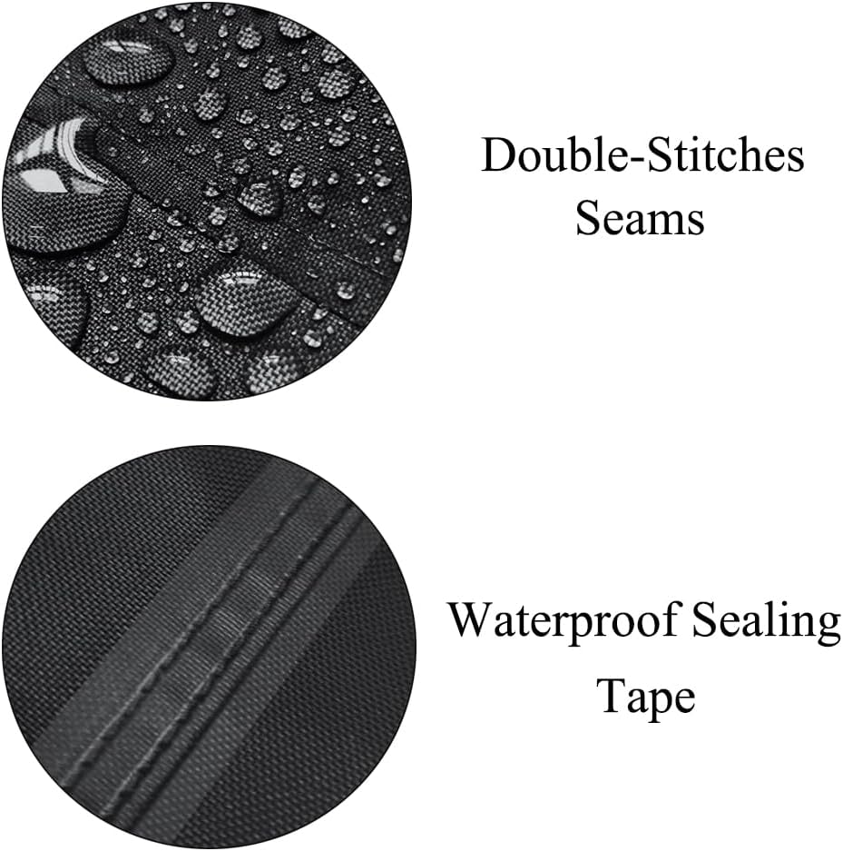 TopHomer 4PCS 200D Patio Chair Covers for Outdoor Furniture Waterproof Lawn Chair Covers Heavy Duty Oxford Cloth, Covers for Lounge Lawn Deep Seat Black