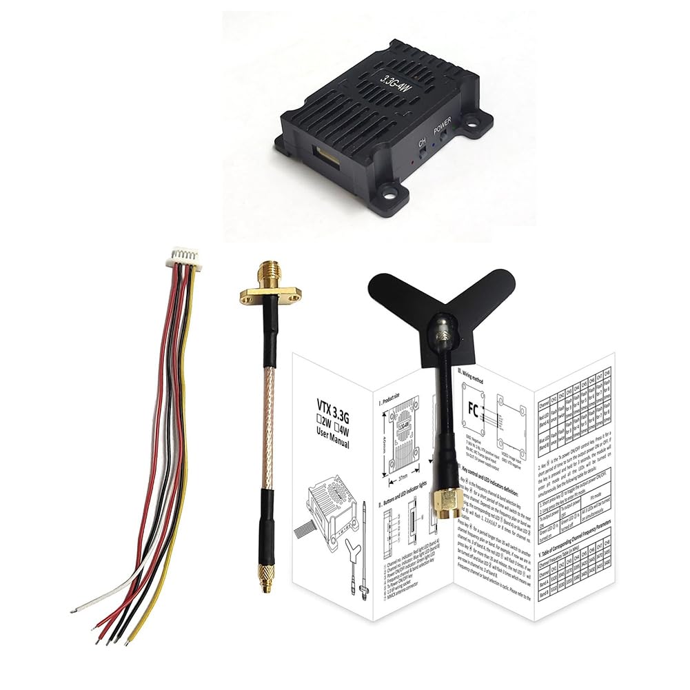 Trasmettitore Video FPV 3.3G 4W FPV VTX 8CH 4000mw per Drone da FPV RC