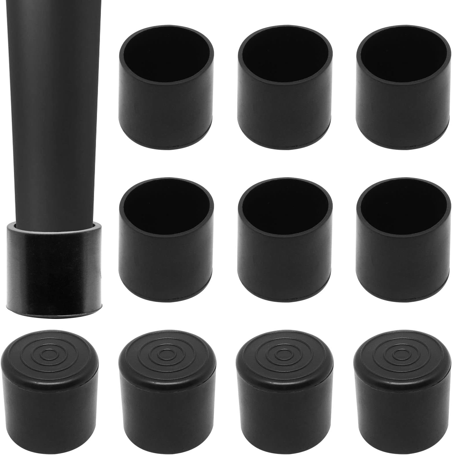 SWZHAI 32Pcs 1 Inch Chair Leg Tips Caps, PVC Folding Chair Leg Caps