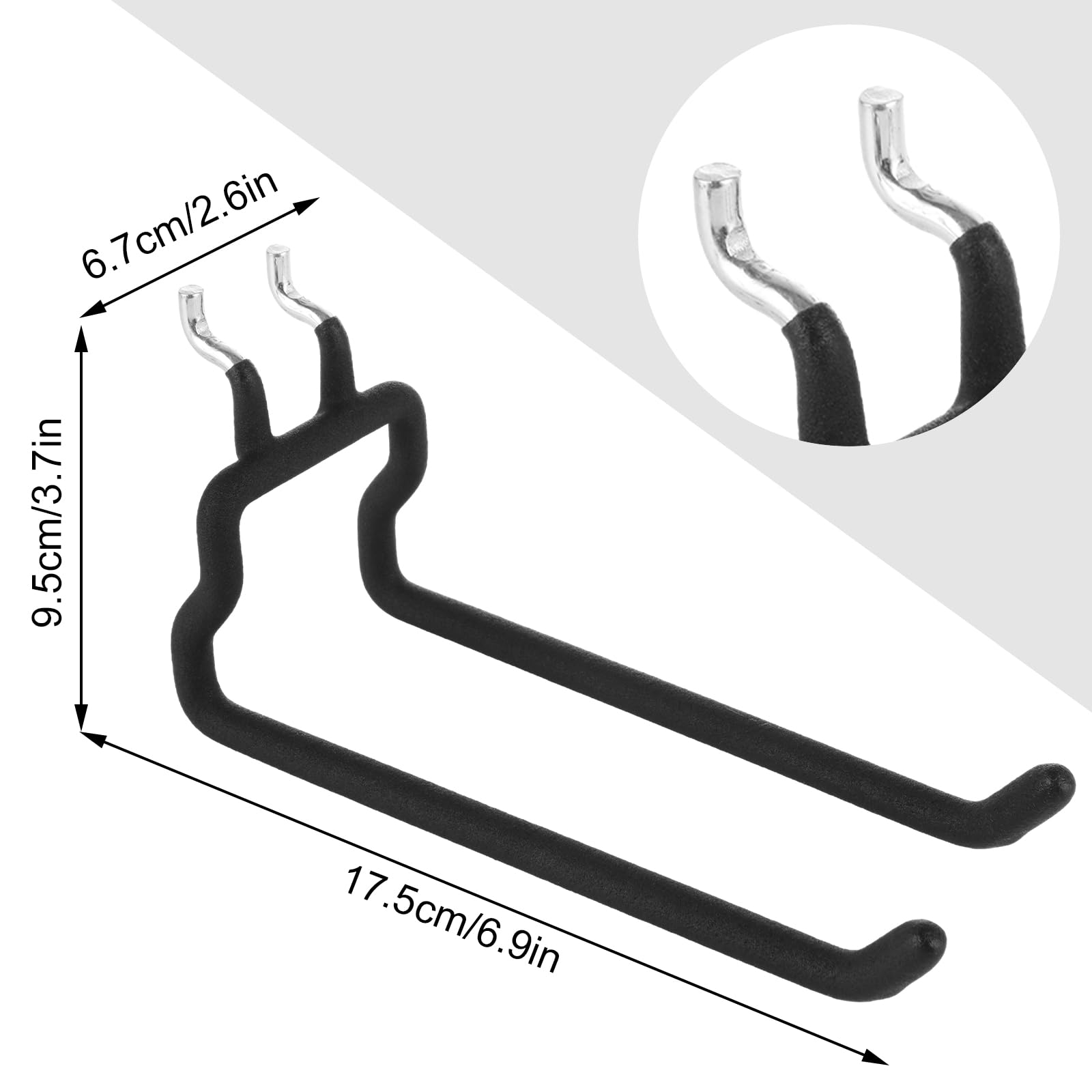 8-Pack Pegboard Hooks, Heavy Duty Metal Peg Board Shelving Hooks Fit 1/4