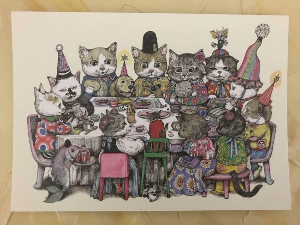 Amazon | ヒグチユウコ ポストカード moe展 ねこ 猫 ニャンコ | ポスト