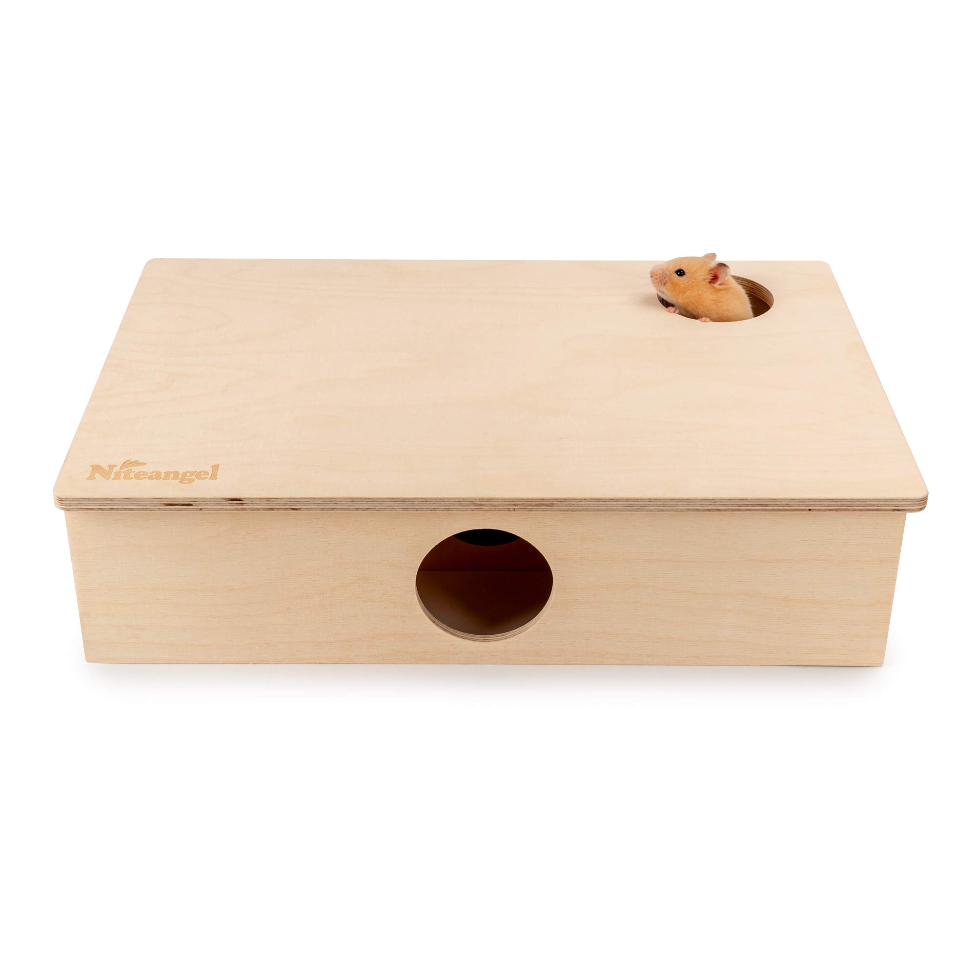 Niteangel Multi-Chamber Wooden Hideout for Hamsters