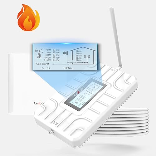 Amplificador de teléfono celular para el hogar y la oficina, amplificador de señal de teléfono celular, 5,000 pies cuadrados, banda 5121317466225,