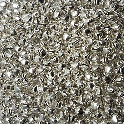 300 Pcs Jingle Bells Bulk, 10Mm Jingle Bells With 14M Elastic Thread, Craft Bells For Diy Or Decoration, Silver #TOP2