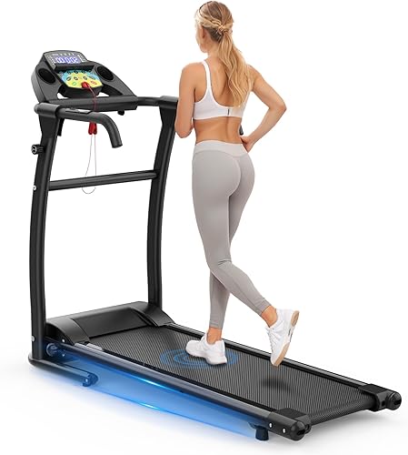 OBENSKY Treadmill Walking Pad Under Desk Treadmills for Home Office Portable Mini Treadmills 265 lbs Capacity with Remote Control LED Display