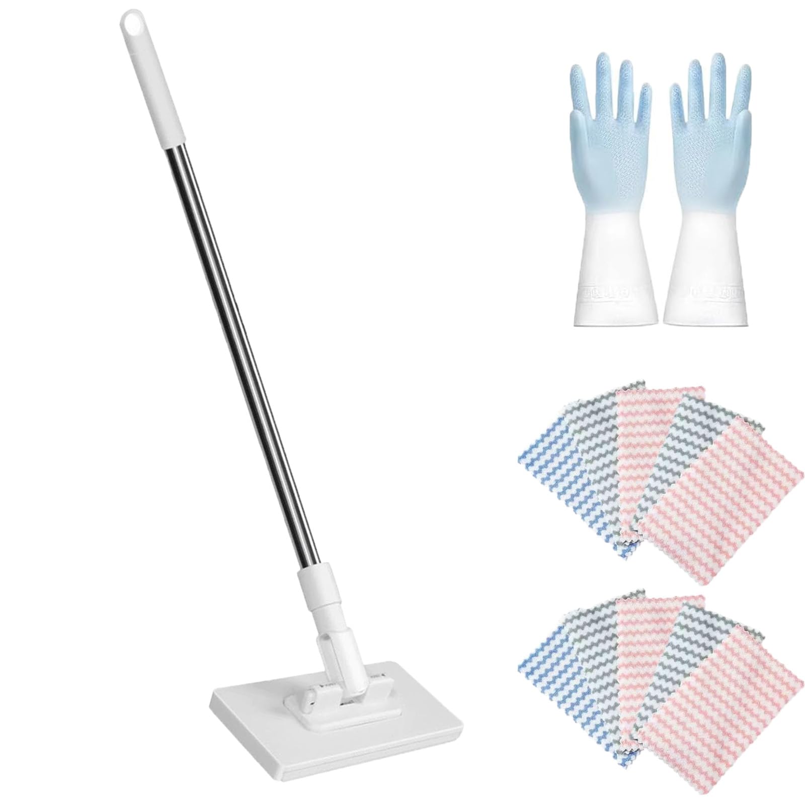 Mini balai à franges pour le nettoyage de la salle de bain et recoins d'accès difficile