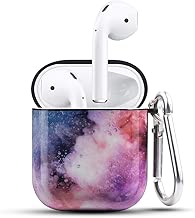 HIDAHE Airpods Cases, AirPods Case Cute Cover for Apple Airpods 2 &1 Charging Case with Keychain Airpods Hard Cases, Portable Airpods Accessories for Apple, Mystery Galaxy - coolthings.us
