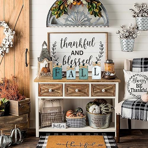 YUJUN-4-PCS-Fall-Pumpkin-Wooden-Signs-DecorationBlue-Autumn-Tiered-Tray-Pumpkin-Tabletop-Decor-for-Thanksgiving-Fall-Home-Kitchen-Harvest-Party-Decor-Supplies YUJUN 4 PCS Fall Pumpkin Wooden Signs DecorationBlue Autumn Tiered Tray Pumpkin Tabletop Decor for Thanksgiving Fall Home Kitchen Harvest Party Decor Supplies