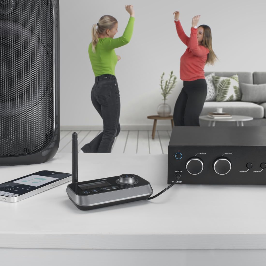 Hama Émetteur Recepteur pour TV, Bluetooth, Multipoint 2 Sources, Noir