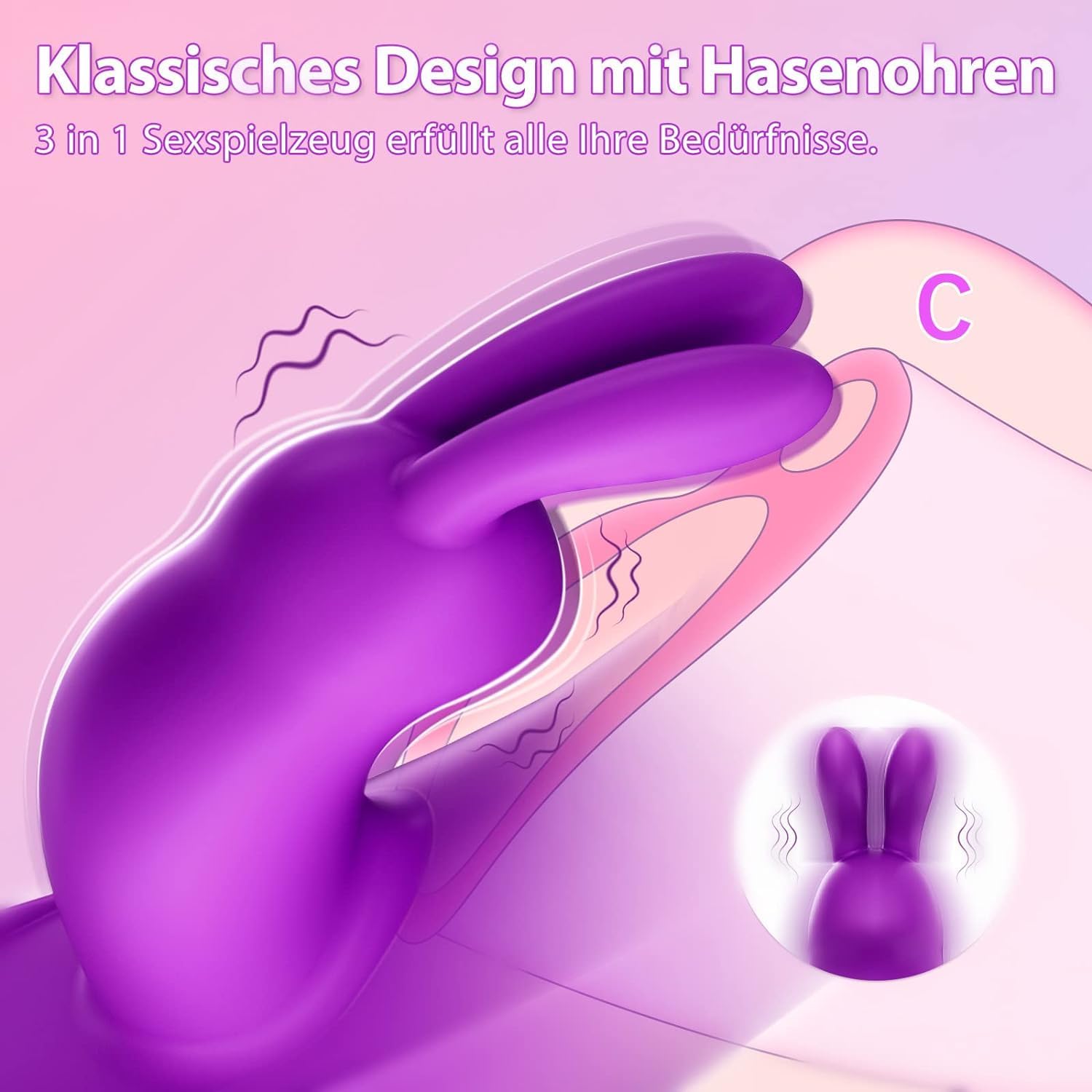Gobeken Vibratoreper Donna Vibratore Dildo Vibratoreper Donna Telecomando con 3 funzioni di shock Sex Toys con 11 Rabbit Vibratori Vibratoreper donna Realistico Plug Analesex Sex Toy, Viola