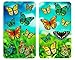 WENKO Protège-plaques de cuisson Universal Papillons, set de 2, recouvrements de plaque pour tous les types de cuisinières, verre trempé, 30 x 52 cm, multicolores