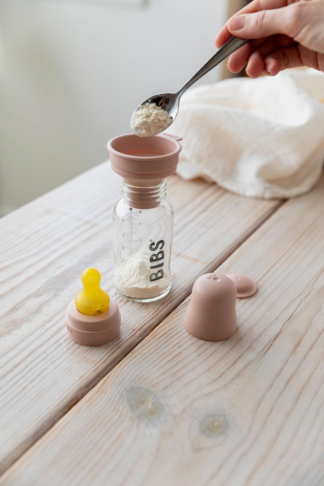 BIBS Baby Fles Rond Latex 150 ml Slow Flow Ivory | Baby & Tiener Megastore