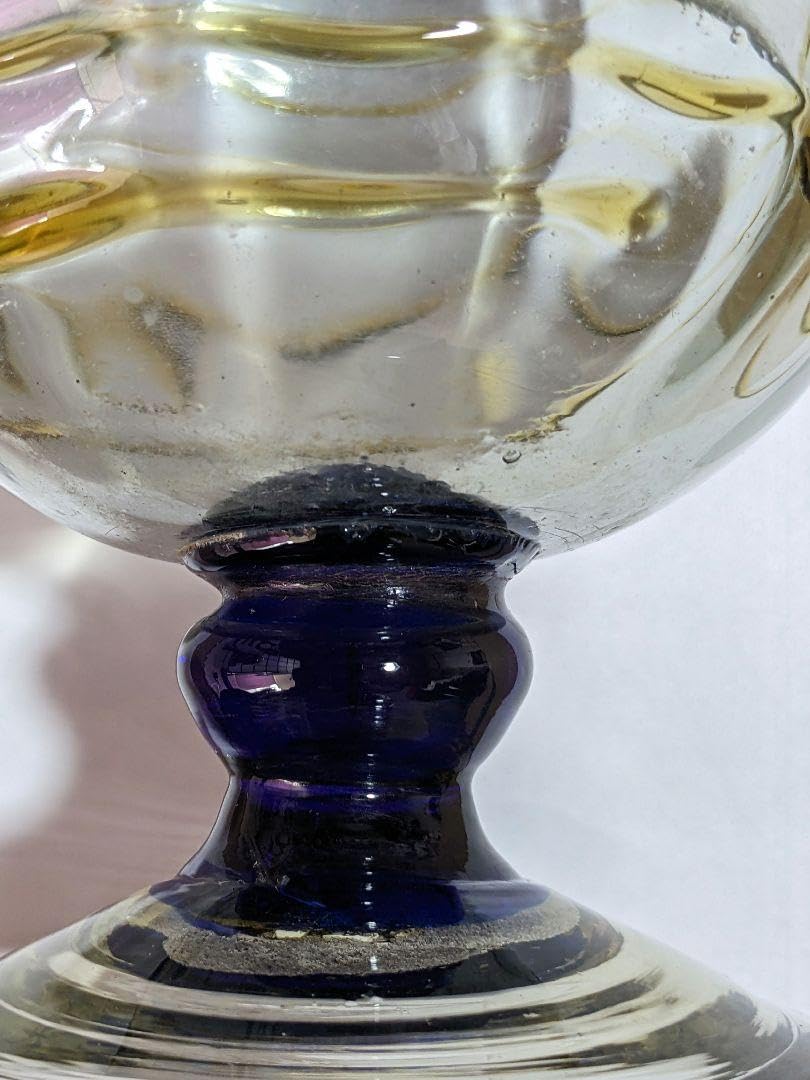 ♦西洋アンティーク 扁壺双耳 ガラス花瓶 アールヌーボー ？フランス 骨董品 ♢西洋アンティーク 扁壺双耳 ガラス花瓶 アールヌーボー ？フランス