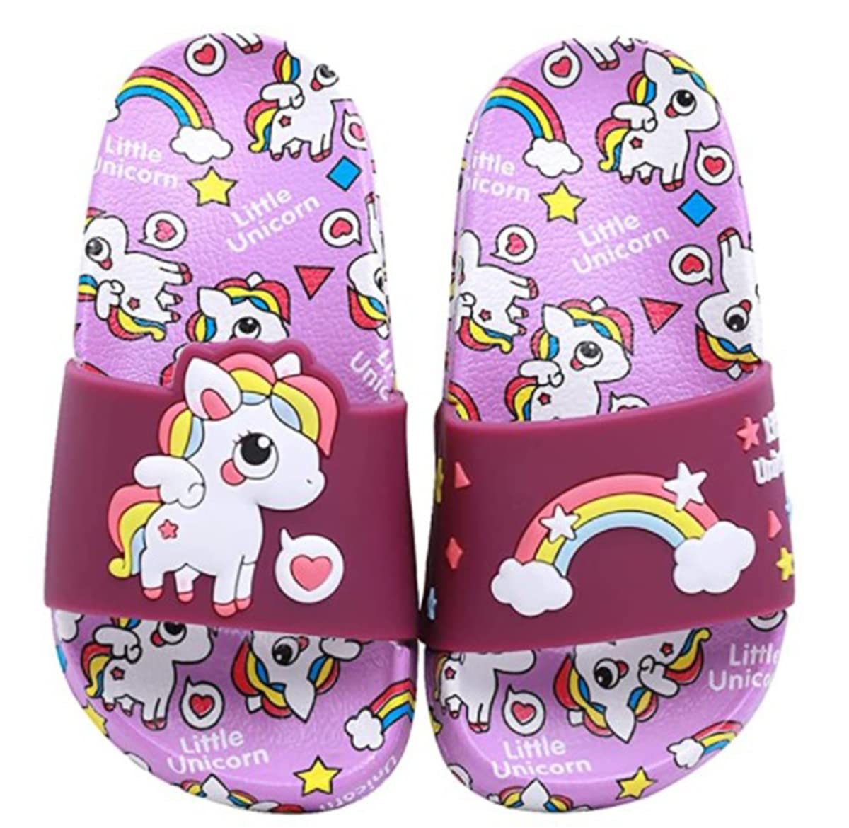 Lanivic Chanclas de Playa y Piscina Niña Niño Unicornio Zapatillas de Ducha Antideslizante Verano Zapatos de Piscina Sandalias