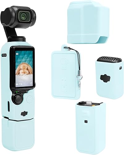Funda de bolsillo 3, funda protectora de silicona suave compatible con DJI Osmo Pocket 3 Creator Combo, protector de pantalla Osmo ligero Accesorios