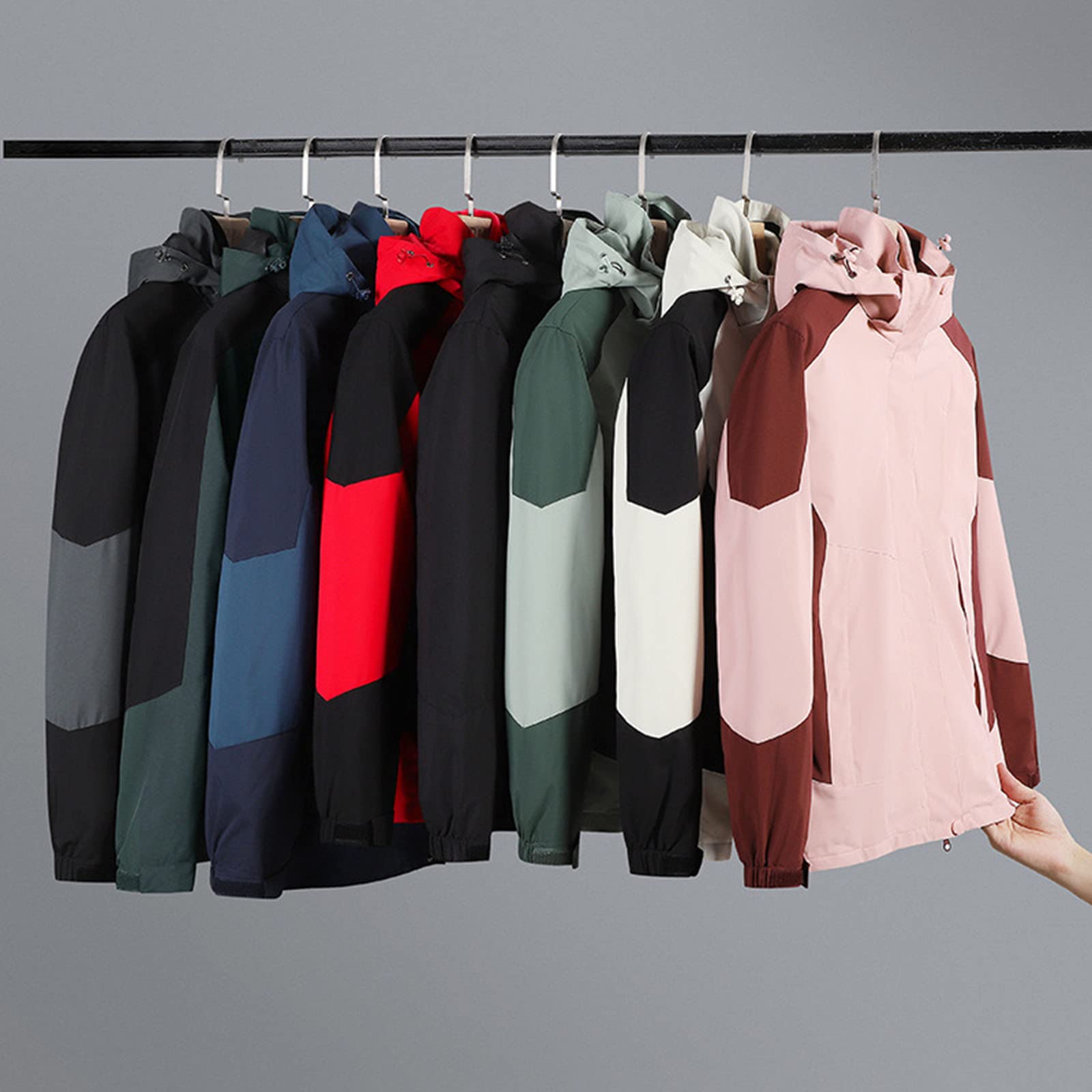 Chaqueta de esquí 3 en 1 para mujer, chaqueta de forro polar, impermeable, resistente al viento, cálida y funcional, chaqueta softshell extraíble, chaqueta con capucha + chaqueta de forro