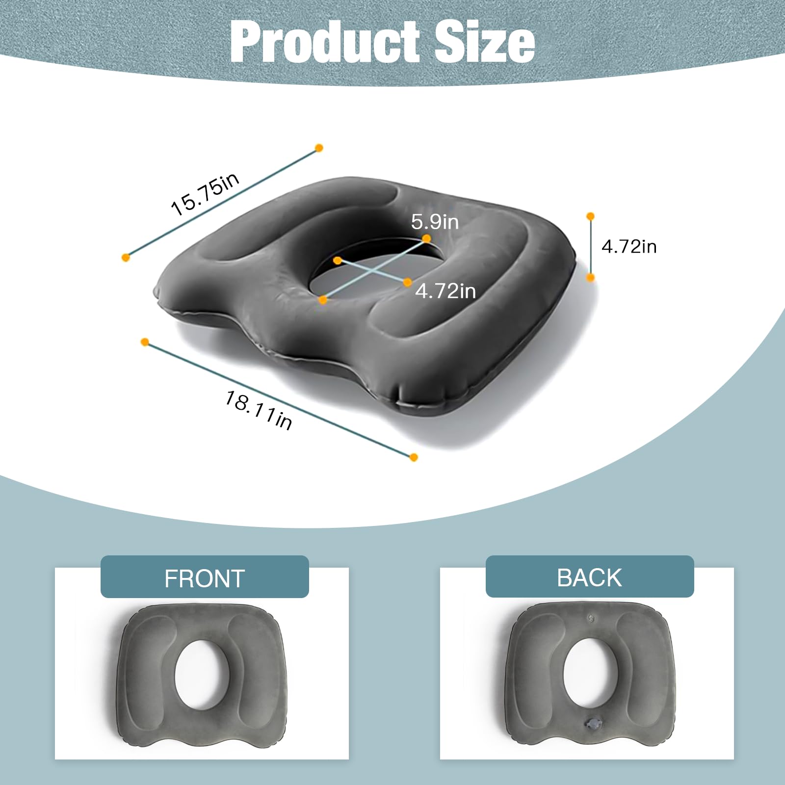 Scettar Inflatable Donut Cushion - Image 2