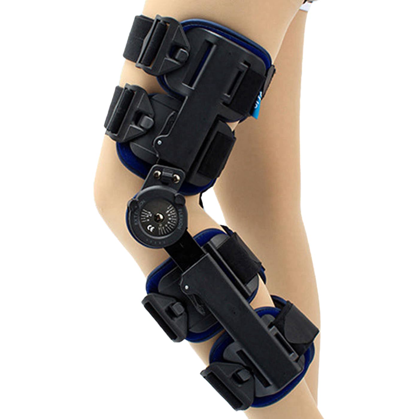 Rodillera con Bisagras Poste OP Inmovilizador de Rodilla Tirantes para Piernas Ortopédico Rótula Rodillera Inmovilizador de Rodilla Ortesis, Ajustable para Pierna Izquierda Derecha