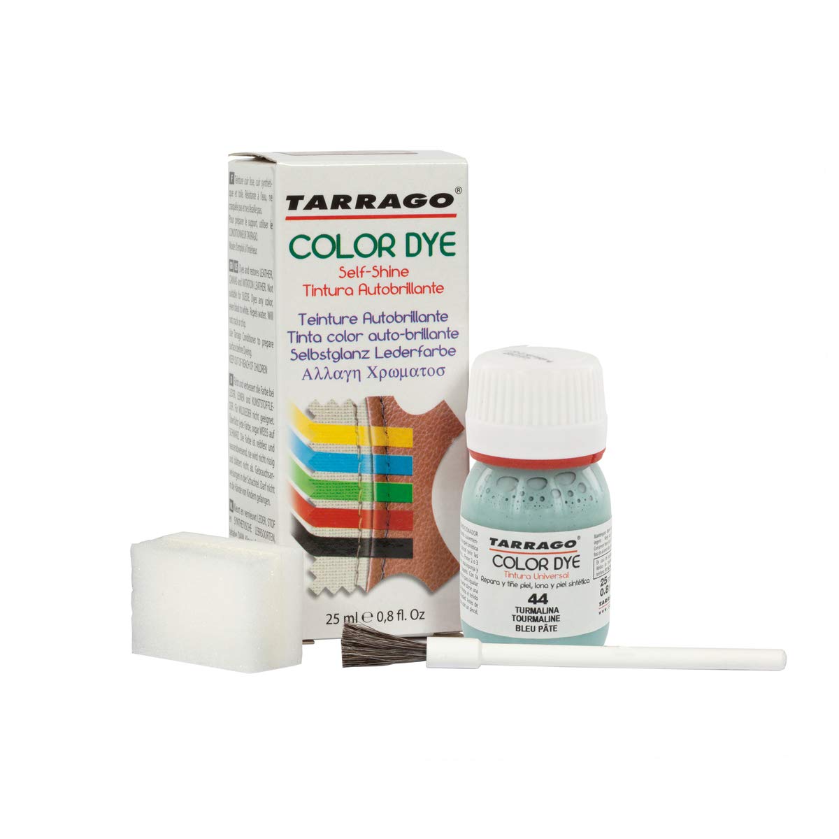 Tinte para Zapatos y Bolsos de Cuero y Textil con Esponja y Brocha | Cubre Rozaduras y Desgastes del Calzado | Gama de 90 colores — view 86