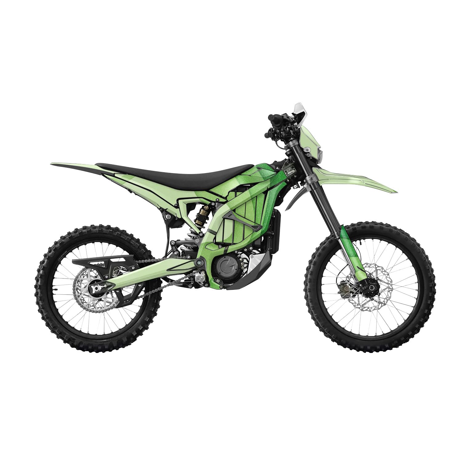 Glossy Glitter Surron Ultra Bee Graphics Kit Wrap - Papercraft Green - Sur-Ron Skin - Premium 3M Vinyl Protective Wrap Decal Cover - Easy to Apply | Crafted in The USA by MightySkins