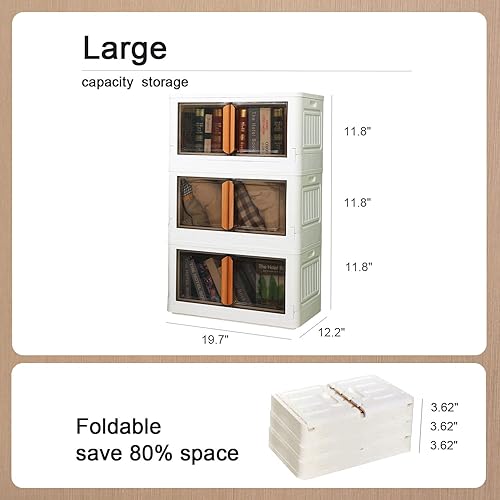 Miniatura 8 de wookon Paquete de 3 contenedores de almacenamiento + estante para zapatos de 7 niveles