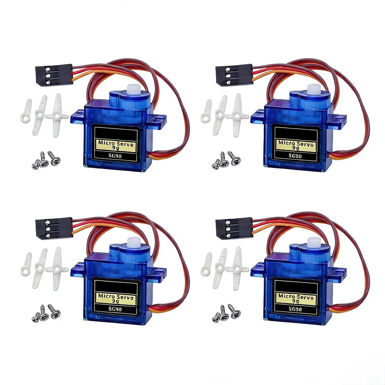 High-Precision SG90 Micro Servo Motor, Kit for RC Robots Cars, Drones, Compatible with Arduino