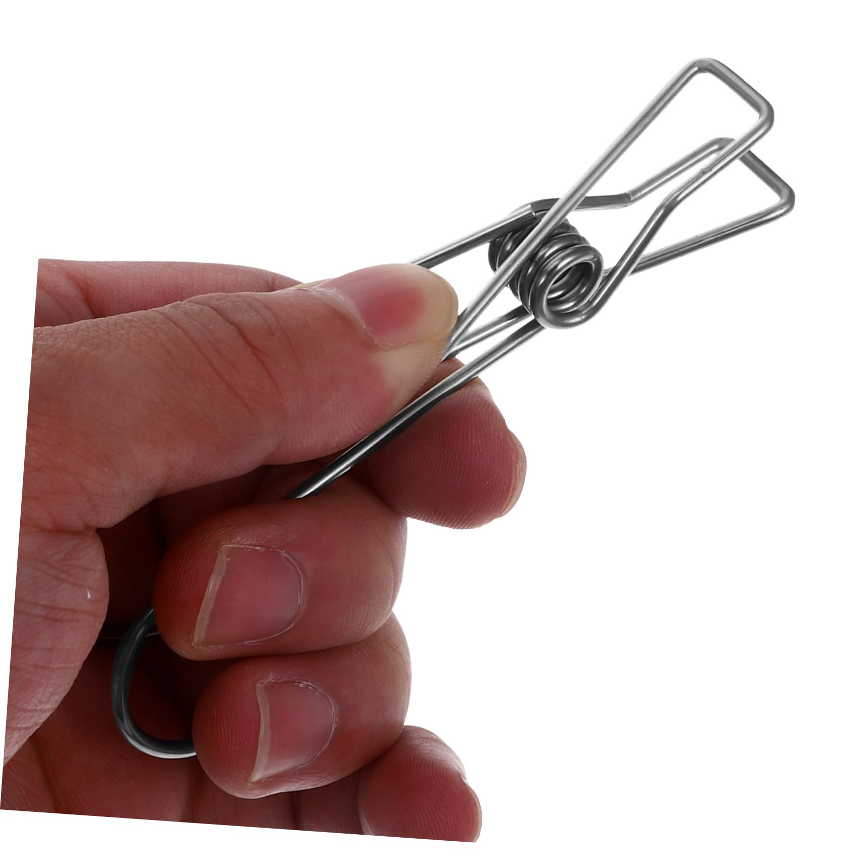 HOODANCOS 10pcs Multi-function Hanger Clips Strong Stainless Steel for Heavy Clothes Versatile for Jeans Skirts