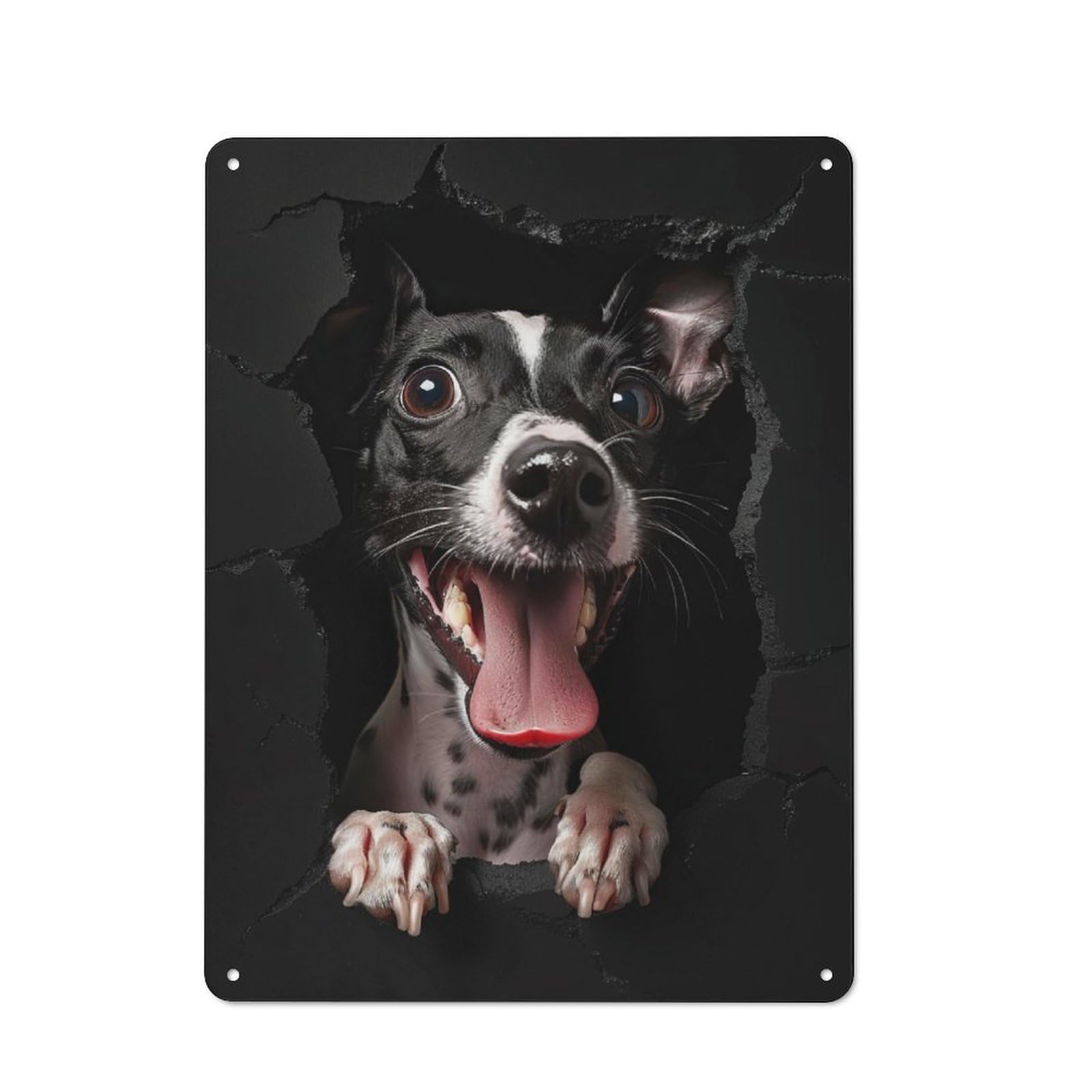 Junmoney Italian Greyhound Retro Metal Wall Sign 40X30cm With For Bar Or Restaurant, Gift Idea For A New Home And Metal Sign Collection