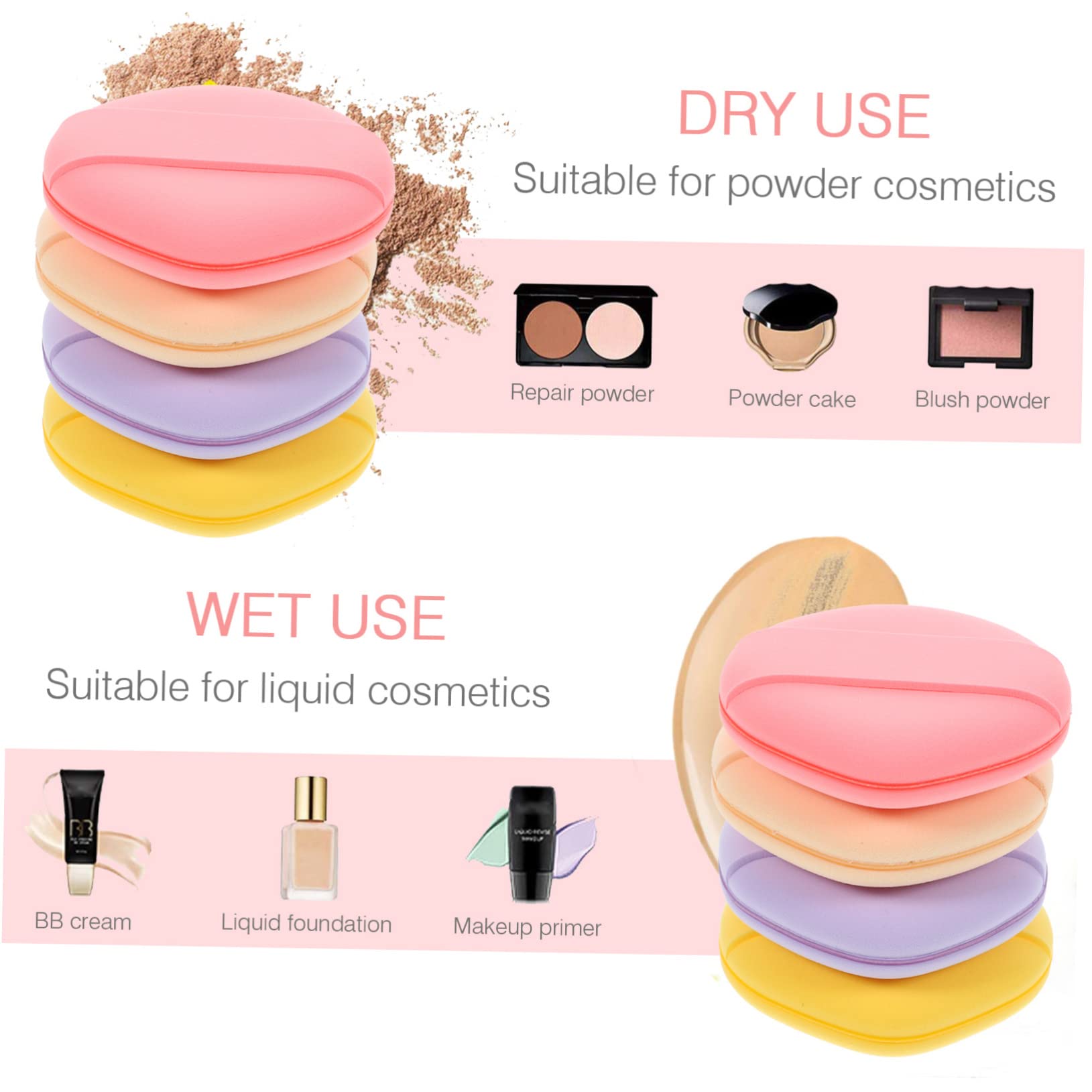 DOITOOL 20piezas Esponjas De Maquillaje Reutilizables Para Base De Aplicadores Redondos De Para Maquillaje Para Base