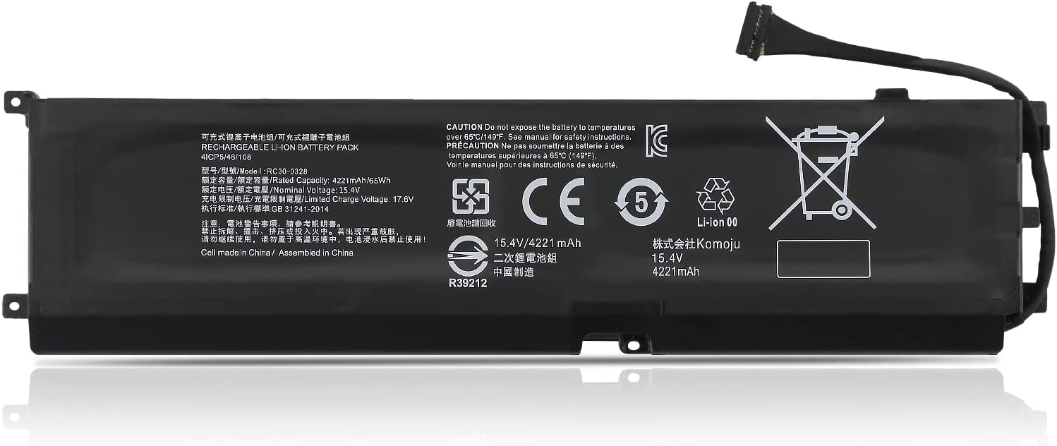 65Wh RC30-0328 bateria kompatybilna z Razer Blade 15 Base Edition 2020 2021 RTX 2060 3060 i7-10750H RZ09-0328 RZ09-0351 RZ09-03287E22-R341 RZ09-03287W22-R3W1 RZ09-03286W22-R3W1 RZ09-03287E22-R3E1