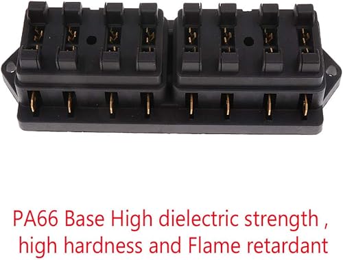 Miniatura 5 de ESUPPORT Car Truck 8 Way Circuito Estándar ATO Blade Caja de fusibles Bloque Titular 12V 24V