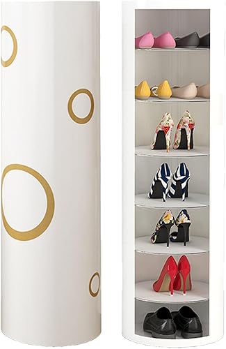 Miniatura 10 de Zapatero multifuncional de 360, armario de almacenamiento para zapatos, zapatero giratorio vertical, zapatero para entrada, almacenamiento simple y