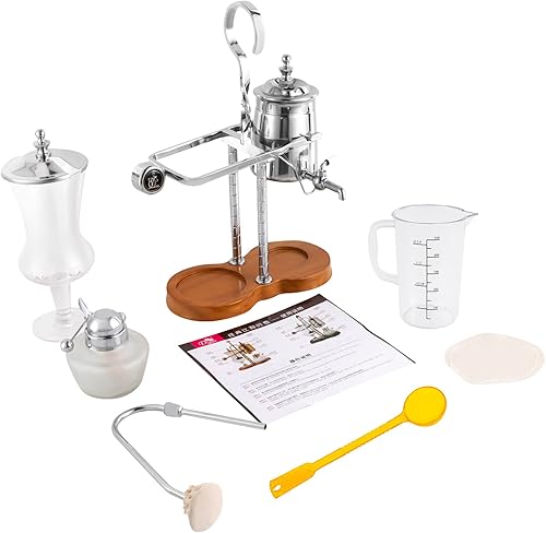 Miniatura 7 de DYRABREST Cafetera sifón sifón, 5 tazas de sifón de mesa sifón (sifón), cafetera de mesa de borosilicato para el hogar, cafeterías y oficinas