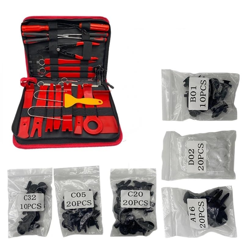 Hebelwerkzeug Auto Autoradio-Reparaturwerkzeuge, Auto-Innenraum-Demontage-Set, Kunststoff-Zierleisten-Entfernungswerkzeug, Auto-Clips-Abzieher, Panel-Werkzeuge for Auto-Zierleisten Demontage Werkzeug