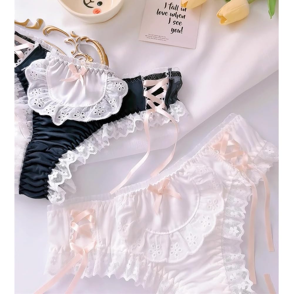 Joyralcos Japanese Lolita Bikini Panties Sexy Anime Briefs for Women Maid Cosplay Lingerie Panty: 8 Thong Briefs